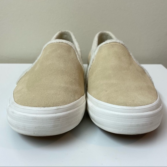 Keds Sz 8 Cream Suede Double Decker Slip Ons - Picture 2 of 6